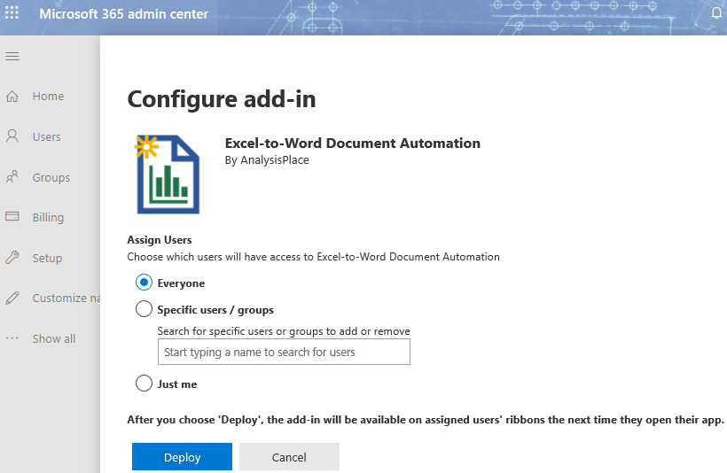 Centralized Deployment