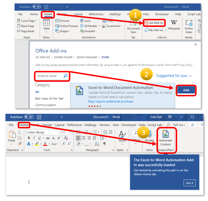 How to find the add-in using an older version of Excel